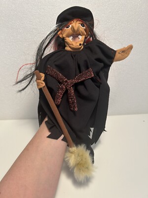 Hand Puppets Folkmanis Witch Puppet Folkmanis Witch With Broom