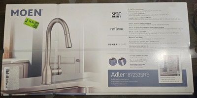 Moen Adler Spot Resist Stainless One-Handle High Arc Pulldown Kitchen Faucet wit
