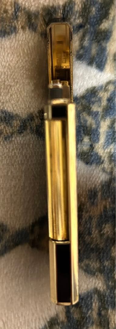 GIVENCHY Lighter Gold Black Flip Top Logo Used thumbnail 5