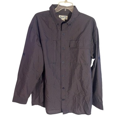 Duluth Trading NEW Men's Large Funk No! Copper Relaxed Fit Button Down Shirt