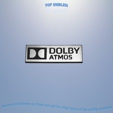 DOLBY ATMOS emblem badge logo decal sticker plate aufkleber sign surround vision