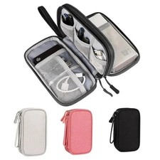 Travel Cable Bag Organizer Charger Storage Electronic USB Case Cord double layer