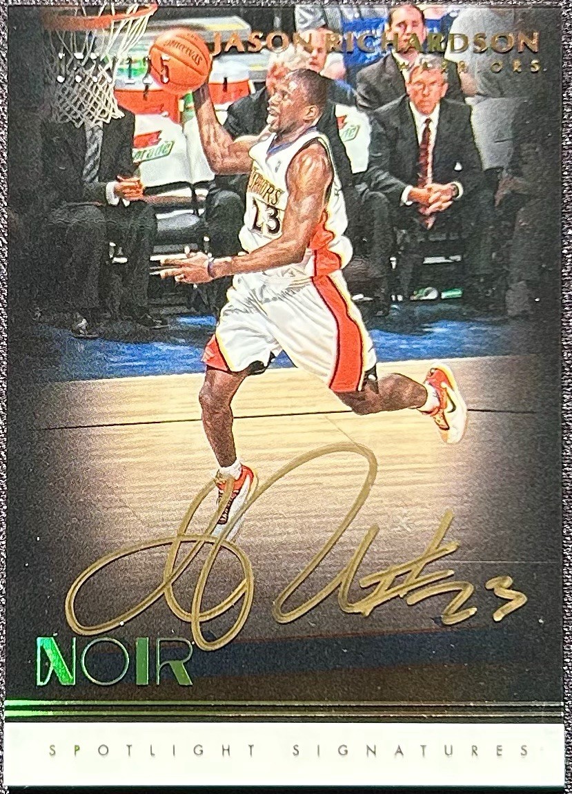 2019-20 Panini Noir Jason Richardson Spotlight Signatures Gold Auto /125 NBA