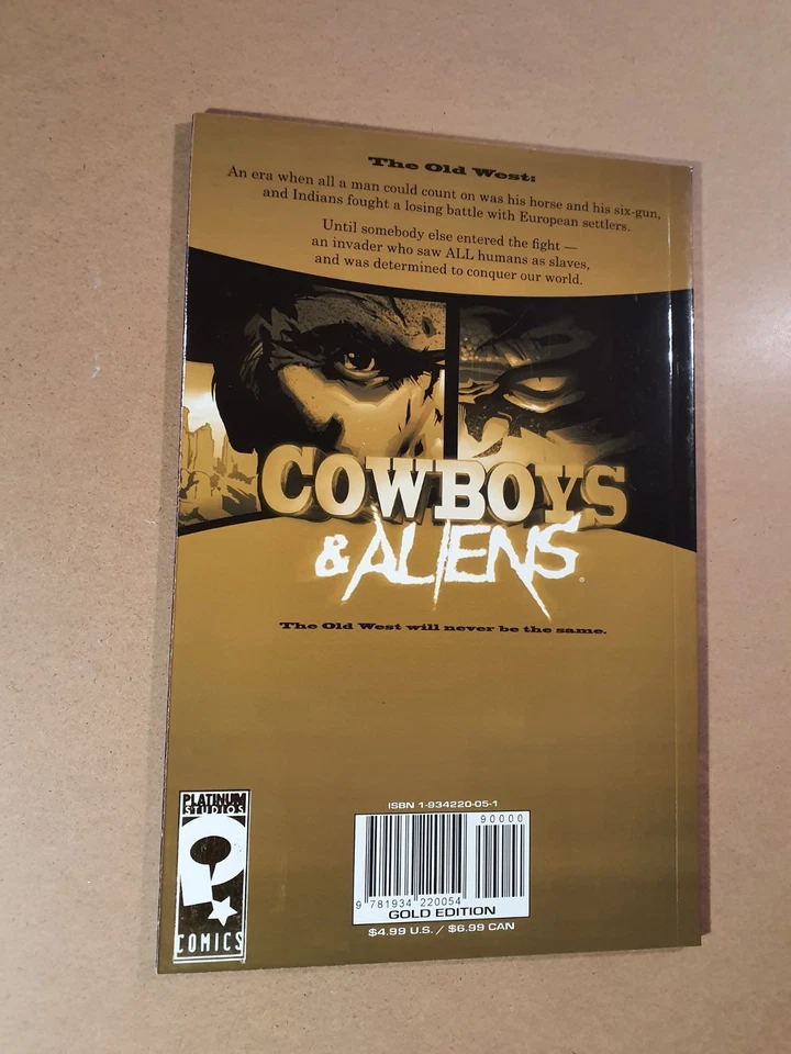 Cowboys & Aliens 2006 Gold Edition 1ST Edition SIGNED Jon Favreau, Van Lente - Image 2 of 3