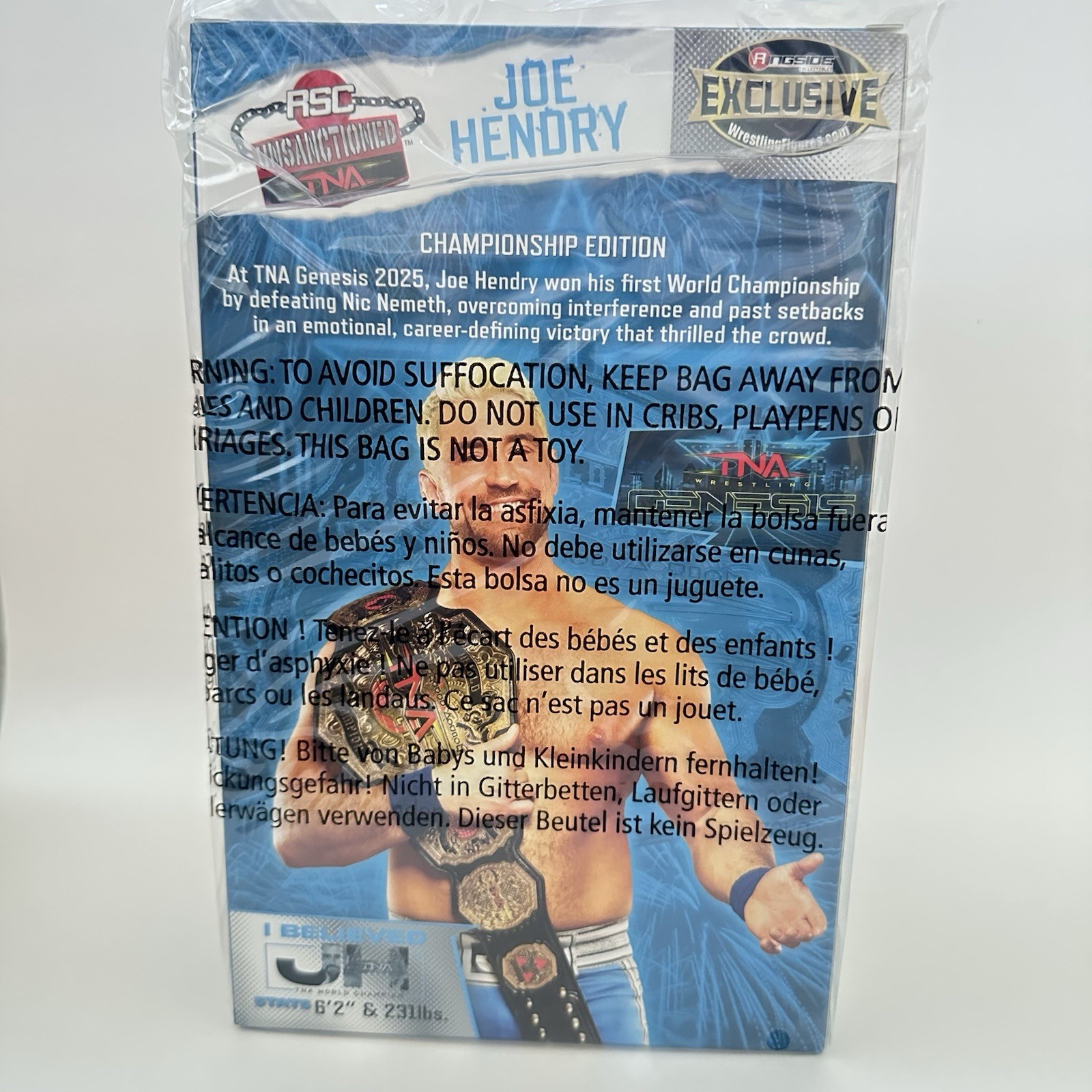 TNA Joe Hendry RSC Exclusive (Belt on Waist) Unsanctioned 2026 Wrestling Figure image 10