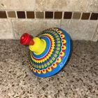 Vintage 2008 Schylling Tin Top Push-Down Spinning Toy #484