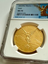 Mexico - 2022 - Libertad - 1 oz Gold Coin - NGC MS70 4745.26 per troy oz