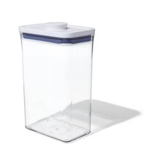POP 2.7qt Plastic Rectangle Airtight Food Storage Container White