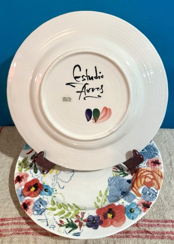 2 Anthropologie Estudio FLORES Sissinghurst Castle 10.25" DINNER Plates EUC - Picture 13 of 17