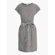 J Crew Short-sleeve striped tie-waist T-shirt dress