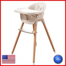 Fodoss 3-In-1 Wooden High Chair For Babies And Toddlersconvertible Easy Clean