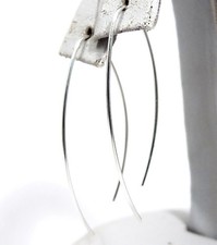 Sterling Silver Wire Earrings Handmade Anti-Tarnish Treatment