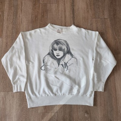 Vintage 90s Stevie Nicks Fleetwood Mac Band Sweatshirt Size L White