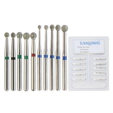 Dental Diamond Burs FG Surgical Long Round Ball Friction Grip High Speed Bur