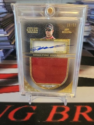 Jeff Gordon 2013 PRESS PASS FIVE STAR Signature Souvenirs 38/50 Gold NASCAR CARD