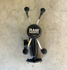 RAM Mounts X-Grip Adjustable Phone Holder Grip Mount, Metal, Black/Silver