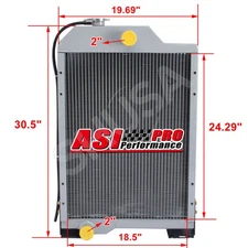 3 Row Radiator Fits John Deere 2940 2950 3040 3140 3141 3641 AL31238 AL37566