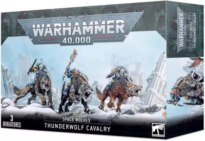 Space Wolves Thunder Wolf Cavalry Action Figure - Black Edition