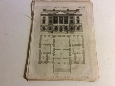 17 Kupferstiche Architektur  ca 1780   ooll - Bild 1 von 4