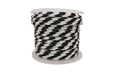 5/8'' 140FT Polypropylene Solid Braid Rope Black White