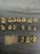 14k Yellow Gold Assortment Of 16 Friction Earring Backs And Posts Pre Owned