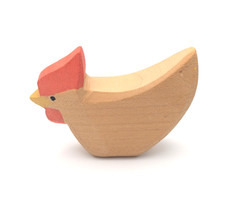 ⭐ Ostheimer Henne groß Huhn alt mit Brandstempel Holzfigur Bauernhof Waldorf