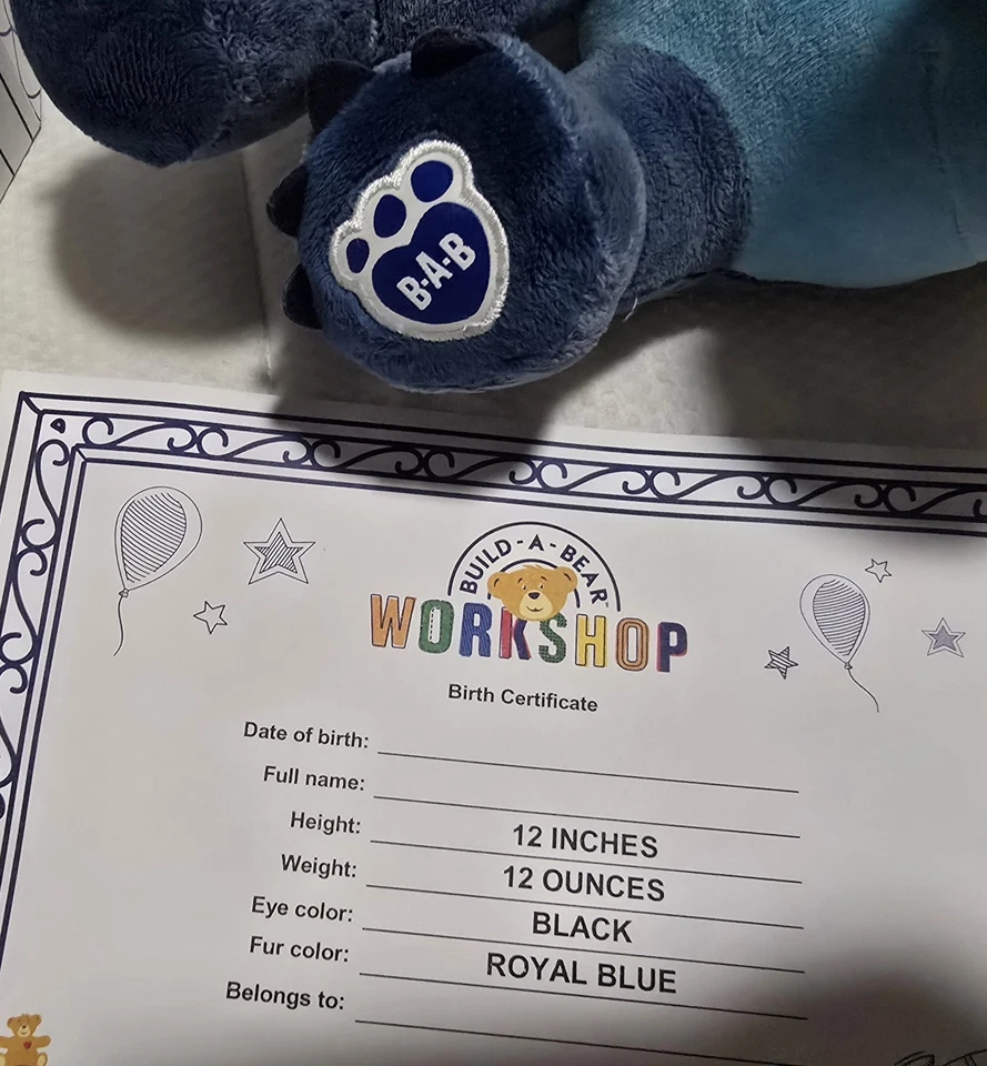 Nuevo Build-A-Bear Disney Lilo & Stitch con certificado de nacimiento y caja Foto 2 de 4