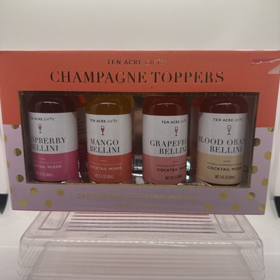 Ten Acre Gifts Champagne Toppers Kit  Zero Proof Mixers Sealed Pack Exp 10/30/24