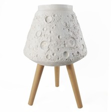 Planter Lunar White Fibreglass Composite 62cm x 40cm Rustic Wooden Legs Large XL