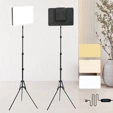 2 Pack LED Video Fill Light with 70.8" Tripod Stand 3200-6500K Dimmable Photo