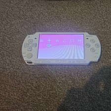 Sony PSP-2003 Ceramic White Handheld Console - Tested & Working - Good Condition