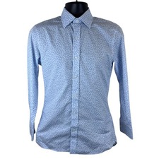 Bonobos Mens Light Blue Button-Up Shirt Floral Print Slim Fit Sz 14.5