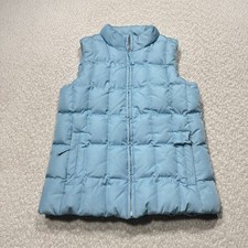 Gap Womens Vest Vintage Goose Down Puffer Hiking Outdoors Camping Blue Sz XS