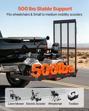 500lb Hitch Mount Wheelchair Carrier W Folding Ramp 48x28in Fits 2in Receiver 500lb Hitch Mount Wheelchair Carrier W Folding Ramp 48x28in Fits 2in Receiver