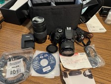 Canon EOS Rebel T5 Digital SLR 18.0 MP Camera w/ Two lenses As Pictured
