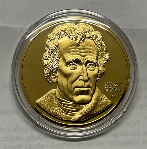 1973 FM STERLING SILVER 41 GRAM PROOF PRESIDENTIAL COIN = 1.2 OZ ASW = JACKSON