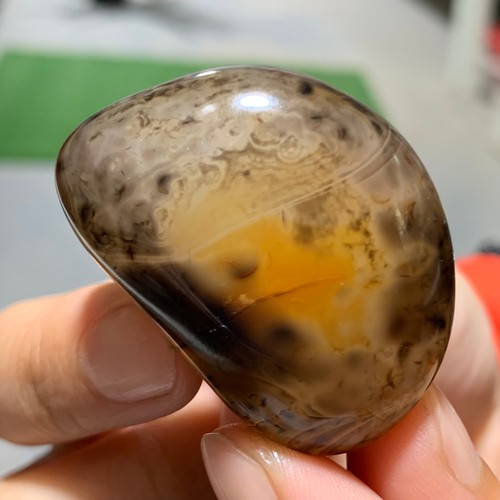 42G Natural Polished Silk Banded Lace AgateCrystal Sardonyx Carnelian Palm stone - Picture 20 of 21