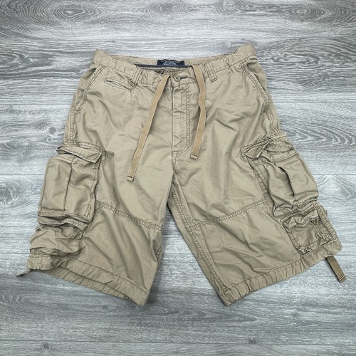 Vintage Old Navy Surplus Cargo Shorts Mens 36 Khaki Baggy Parachute Y2K Skater