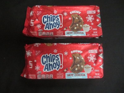 (2) Bags Chewy Chips Ahoy! Holiday Edition Hot Cocoa Filled Cookies 9.9 Oz Each