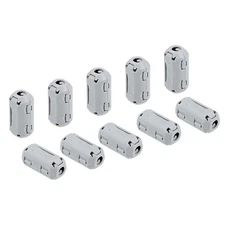 1.5-3.5mm Ferrite Cores Ring Clip-On RFI EMI Noise Cable Clip Grey 10pcs