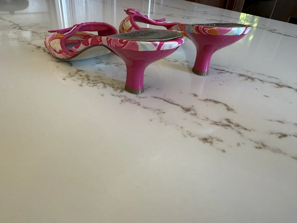 Mootsies Tootsies Damas Y2K Retro Patrón Floral Puntera Abierta Tacón Talla 7.5 Mujeres  Foto 4 de 4