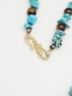 Sterling Silver Vermeil Turquoise & Tiger's Eye Beaded Statement Necklace 20" — photo 7