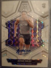 Adisa Isaac White Autograph 2024 Panini Mosaic White Prizm Auto Rookie