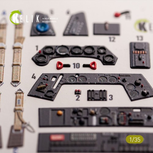 1/35 ResKit K35041 FW-190A-6 - interior 3D decals for Border Models kit - Picture 3 of 3