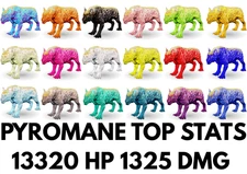 Pyromane 13320 HP 1325 DMG Clone Ark Survival Ascended Official PVE