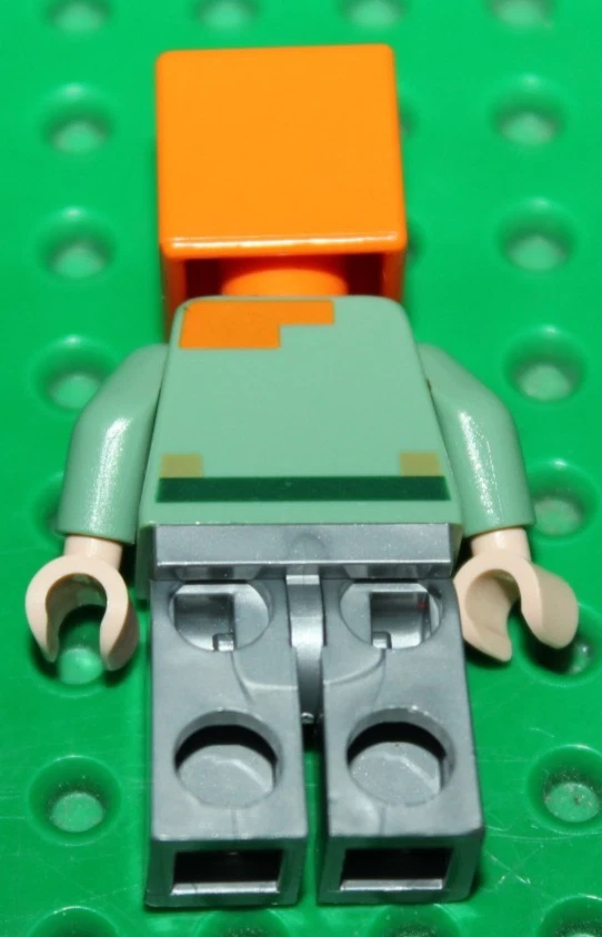 Lego Minecraft Minifig Alex - Flat Silver Legs ref min026 sets 21125 The Jungle - Photo 2/2
