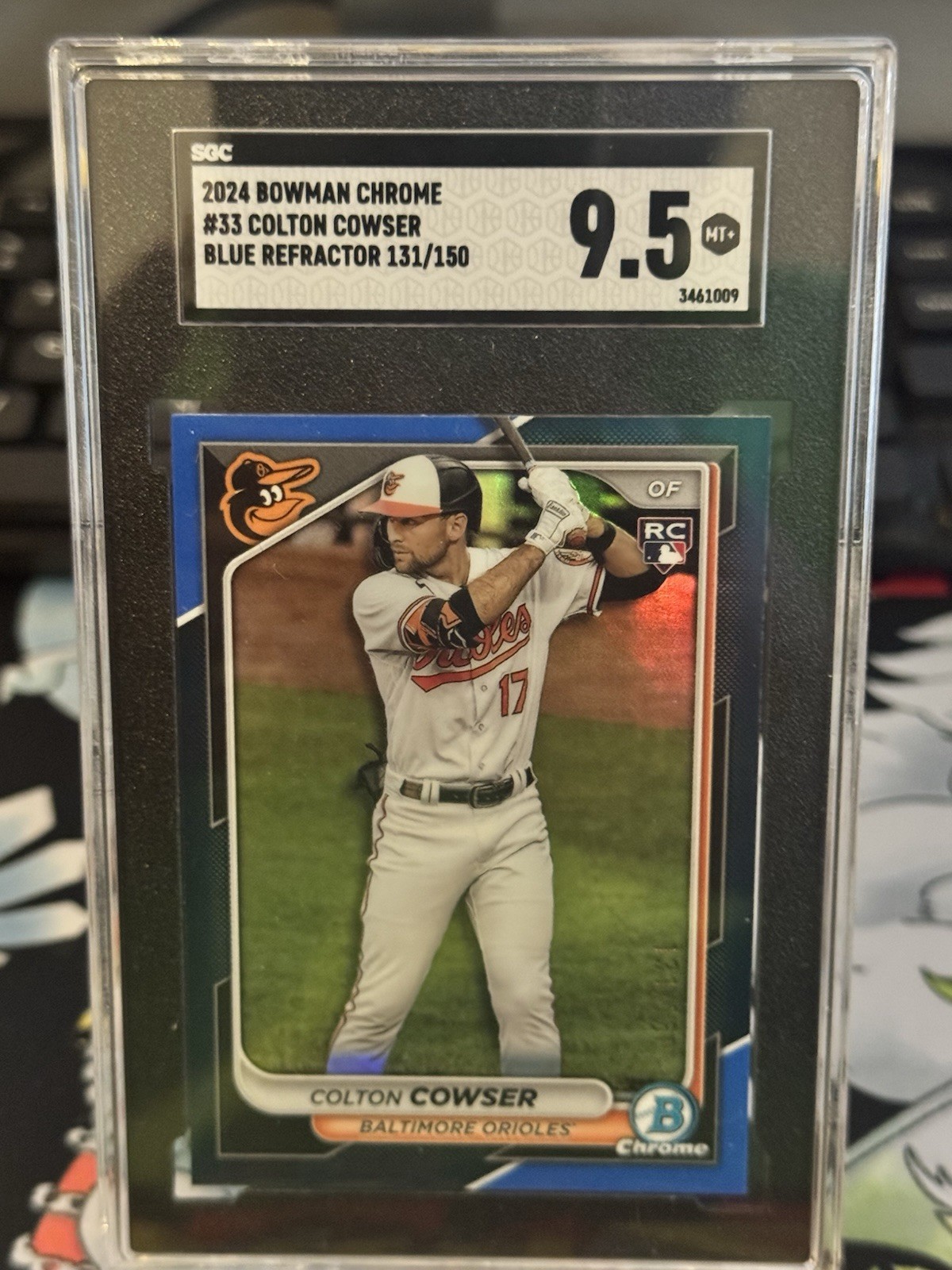 2024 Bowman Chrome Colton Cowser Blue Refractor #/150 RC graded