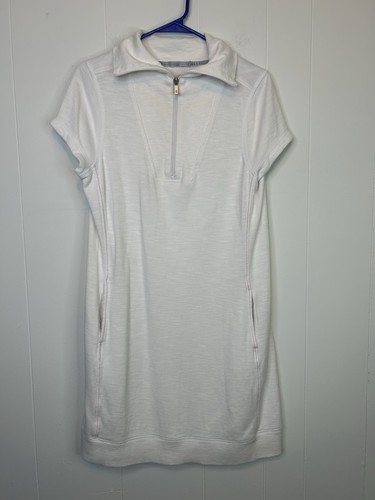 Tommy Bahama Women’s M Tobago Bay Half Zip Dress Cotton Short Sleeve 305