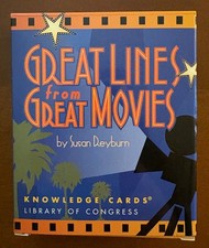 Great Lines from Great Movies Knowledge Cards Library of Congress - NEW!