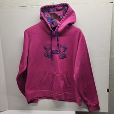 Under Armour Pink  Purple Hoodie Sweatshirt UA Storm Fleece Women's Size XL
